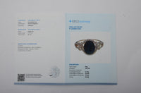 3.82 Ct Oval Mixed Cut Natural Sapphire 14K Gold Ring