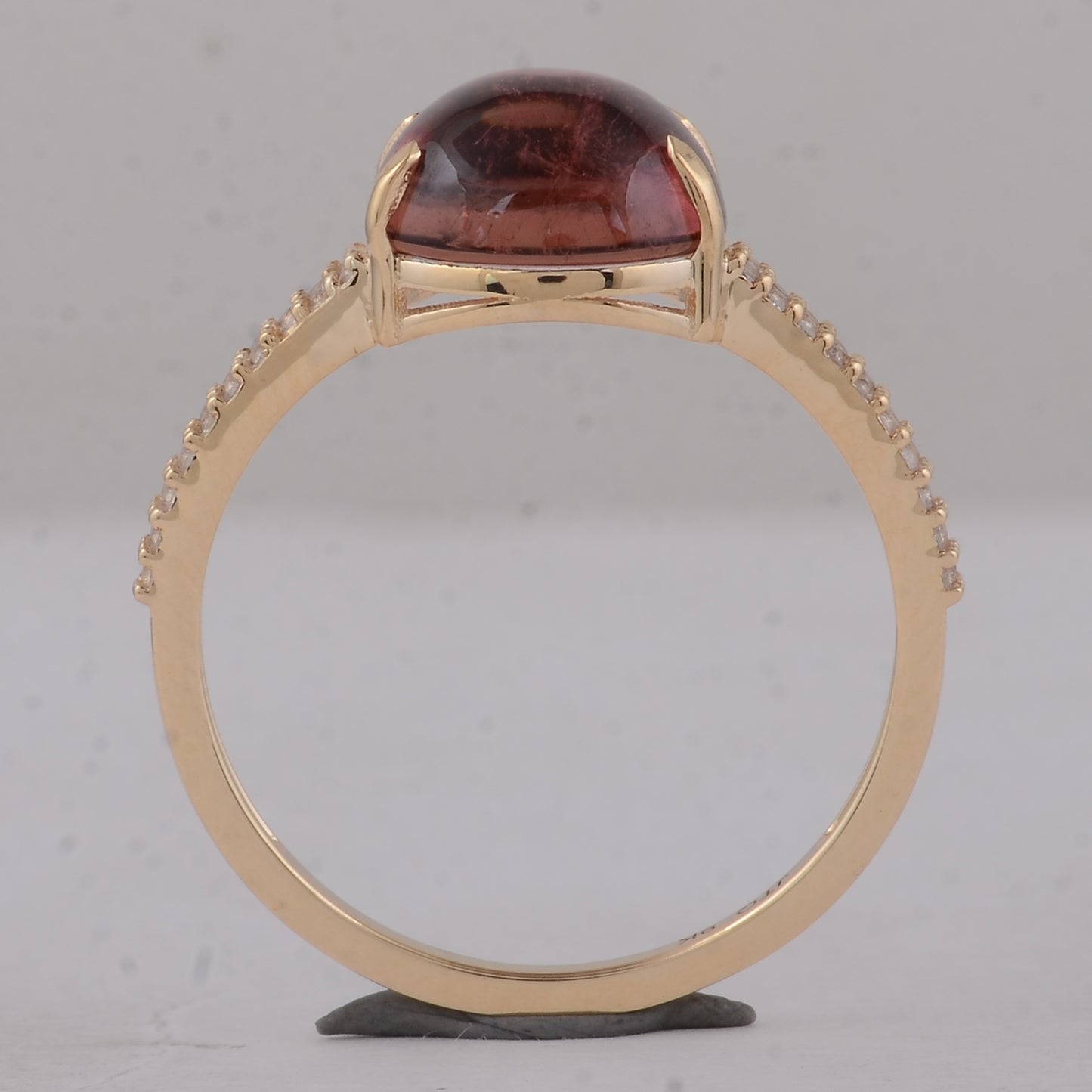 3.47 Ct Cushion Tourmaline 9K Gold Ring