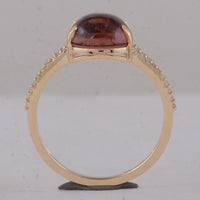 3.47 Ct Cushion Tourmaline 9K Gold Ring