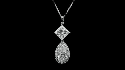 5.66 Carats Lab Grown Diamond 14K Gold Pendant