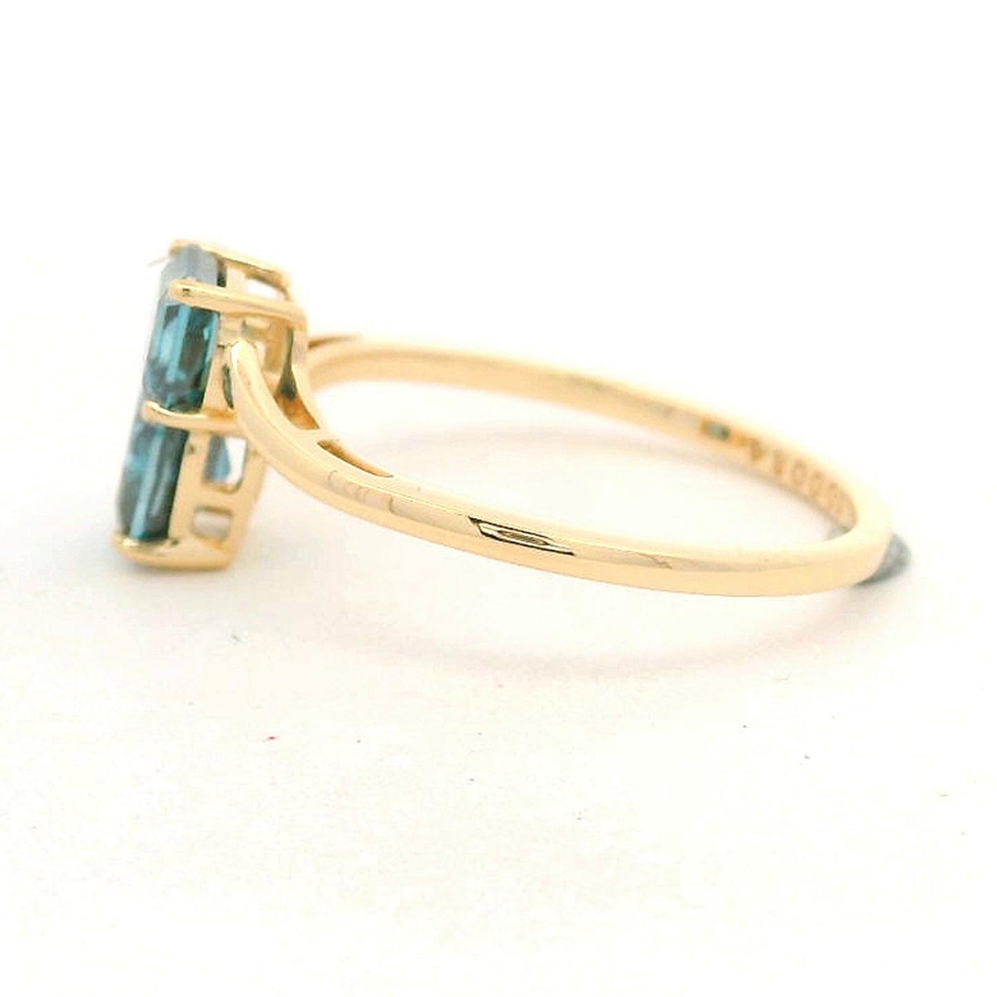 1.20 Ct Cushion Blue Diamond 14K Gold Ring