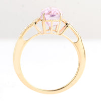 3.86 Carats Kunzite 14K Gold Ring