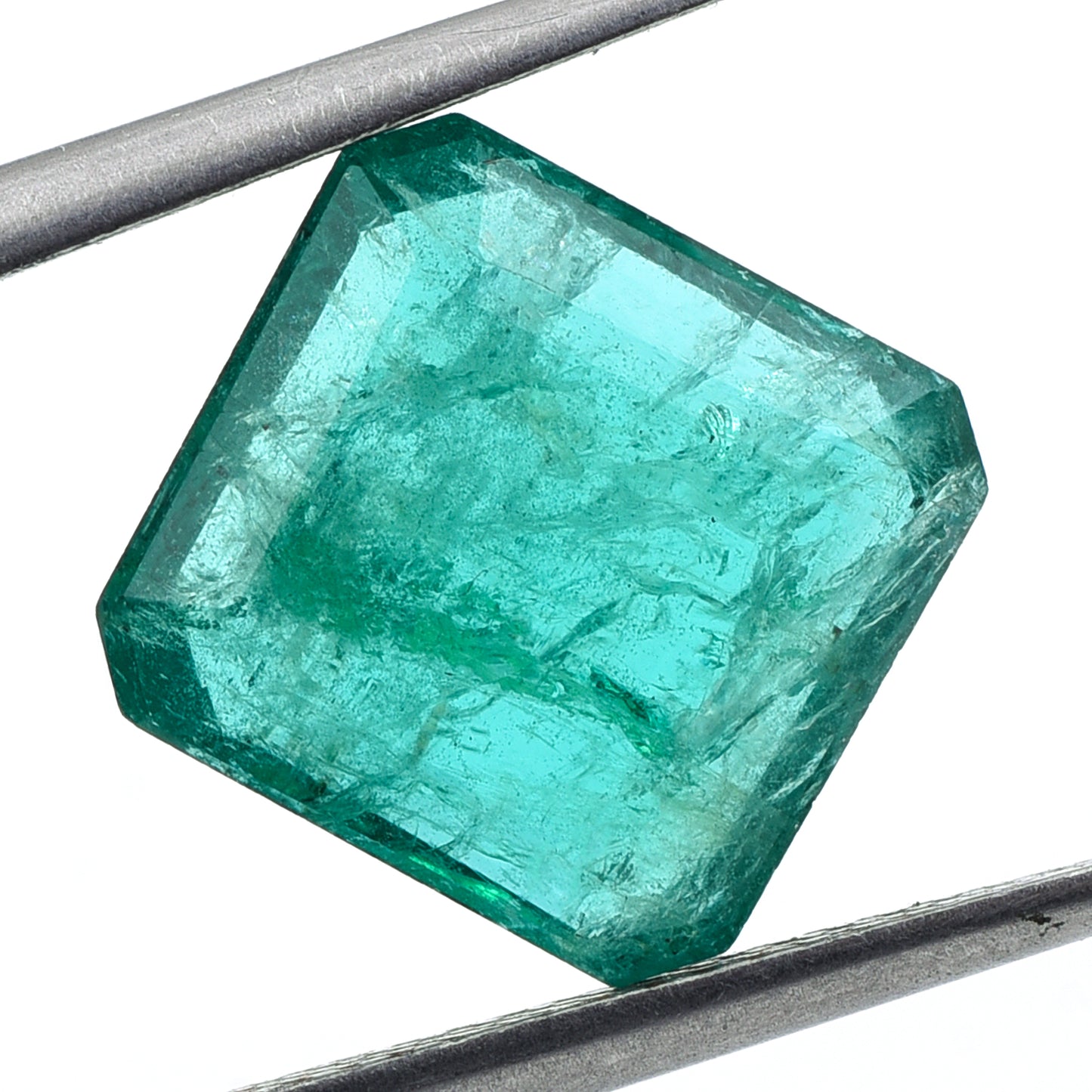 4.44 Natural Beryl Emerald Square Emerald Cut Gemstone