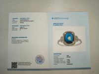 1.71 Ct Cushion Natural Sapphire 14K Gold Ring