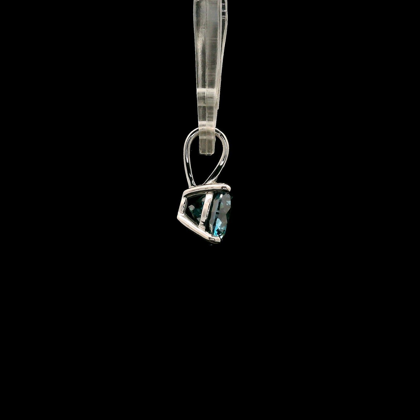 1.58 Carats Blue Lab Grown Diamond 14K Gold Pendant
