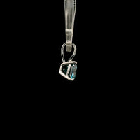 1.58 Carats Blue Lab Grown Diamond 14K Gold Pendant