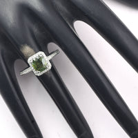 1.71 Ct Oval Mixed Cut Natural Green Sapphire 950 Platinum Ring