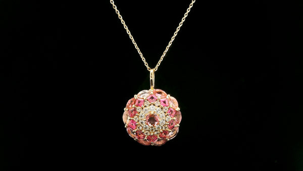 1.81 Ct Round Tourmaline 14K Gold Pendant