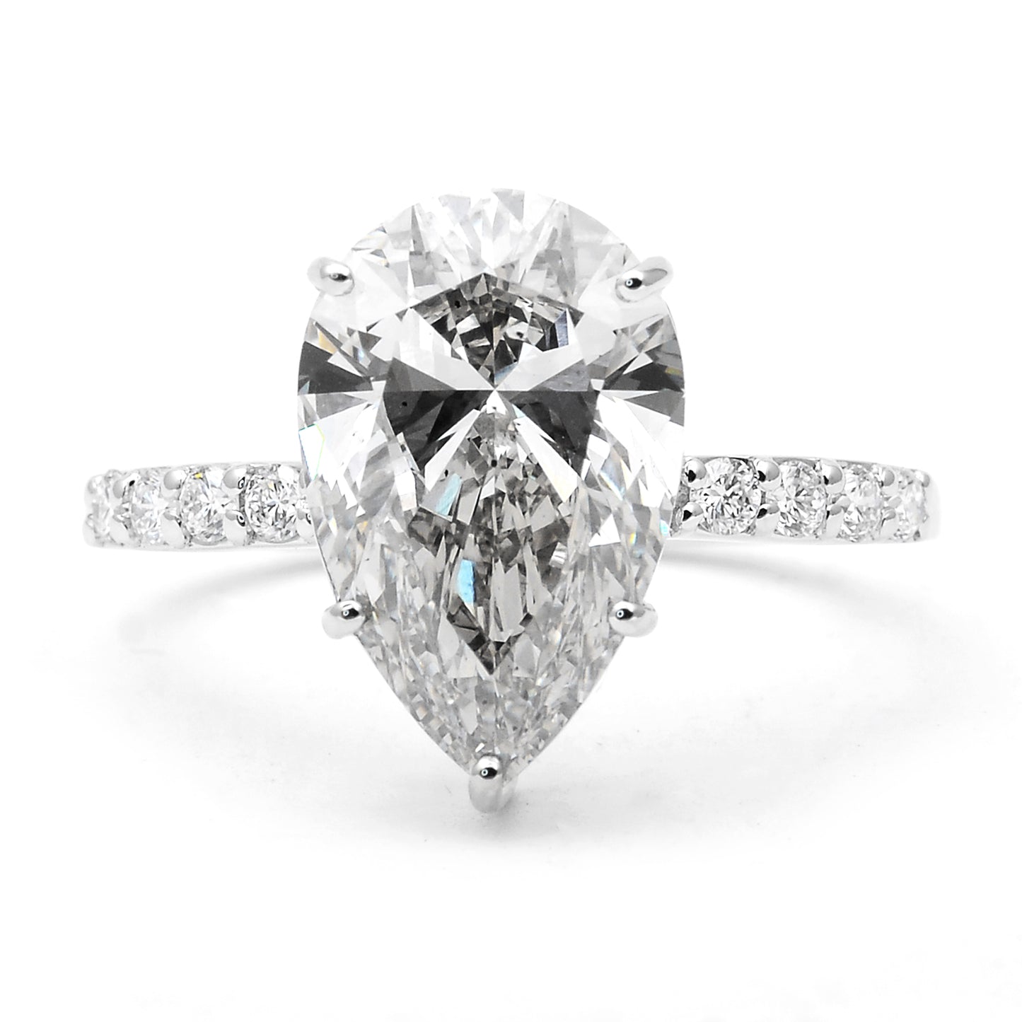 4.13 Carats Lab Grown Diamond 14K Gold Ring