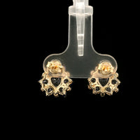 2.65 Ct Trillion Tanzanite 14K Gold Earrings