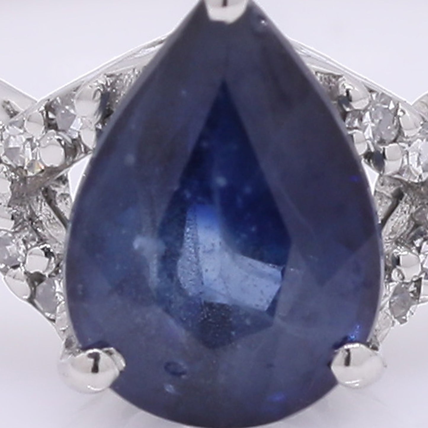 1.15 Ct Pear Mixed Cut Natural Sapphire 950 Platinum Ring