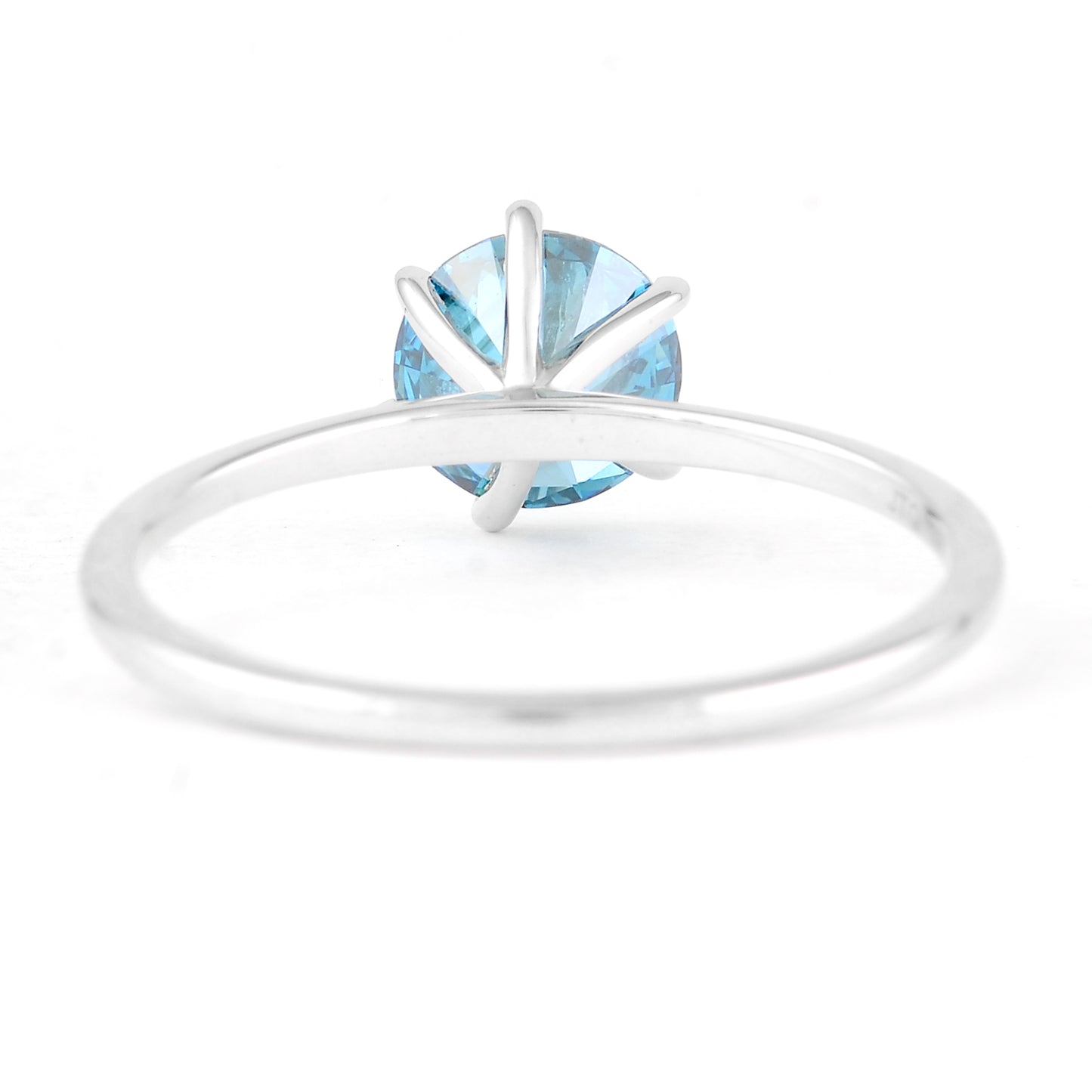 1.10 Carats Blue Lab Grown Diamond 14K Gold Ring