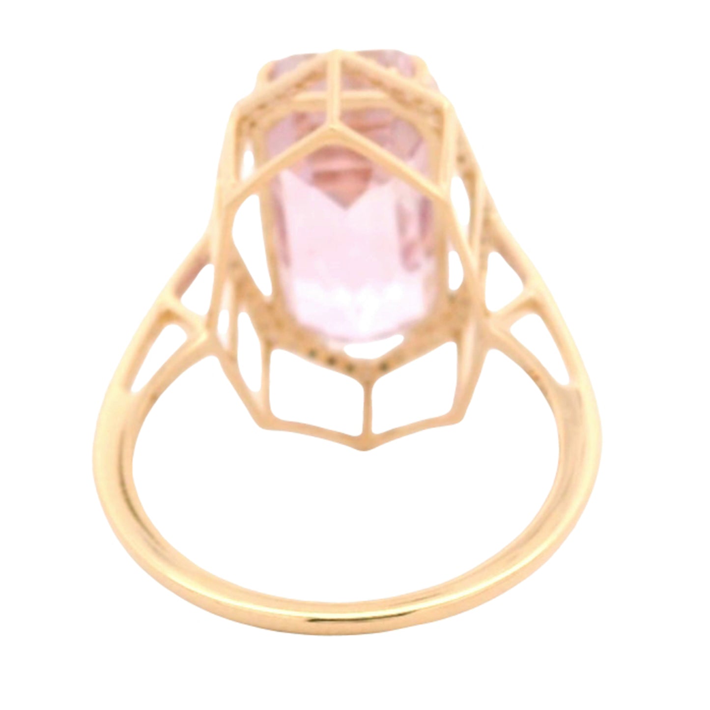 10.22 Ct Octagon Kunzite 14K Gold Ring