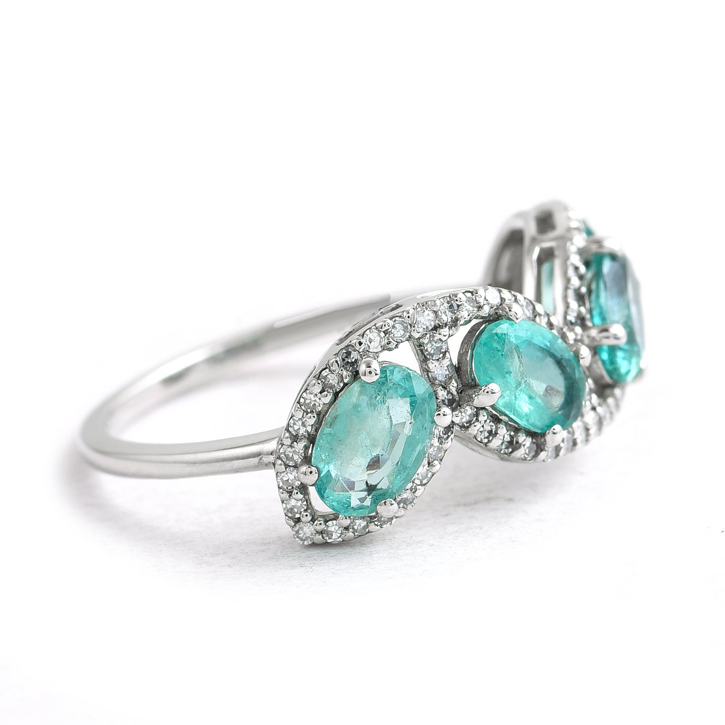 3.19 Ct Oval Mixed Cut Natural Emerald 950 Platinum Ring
