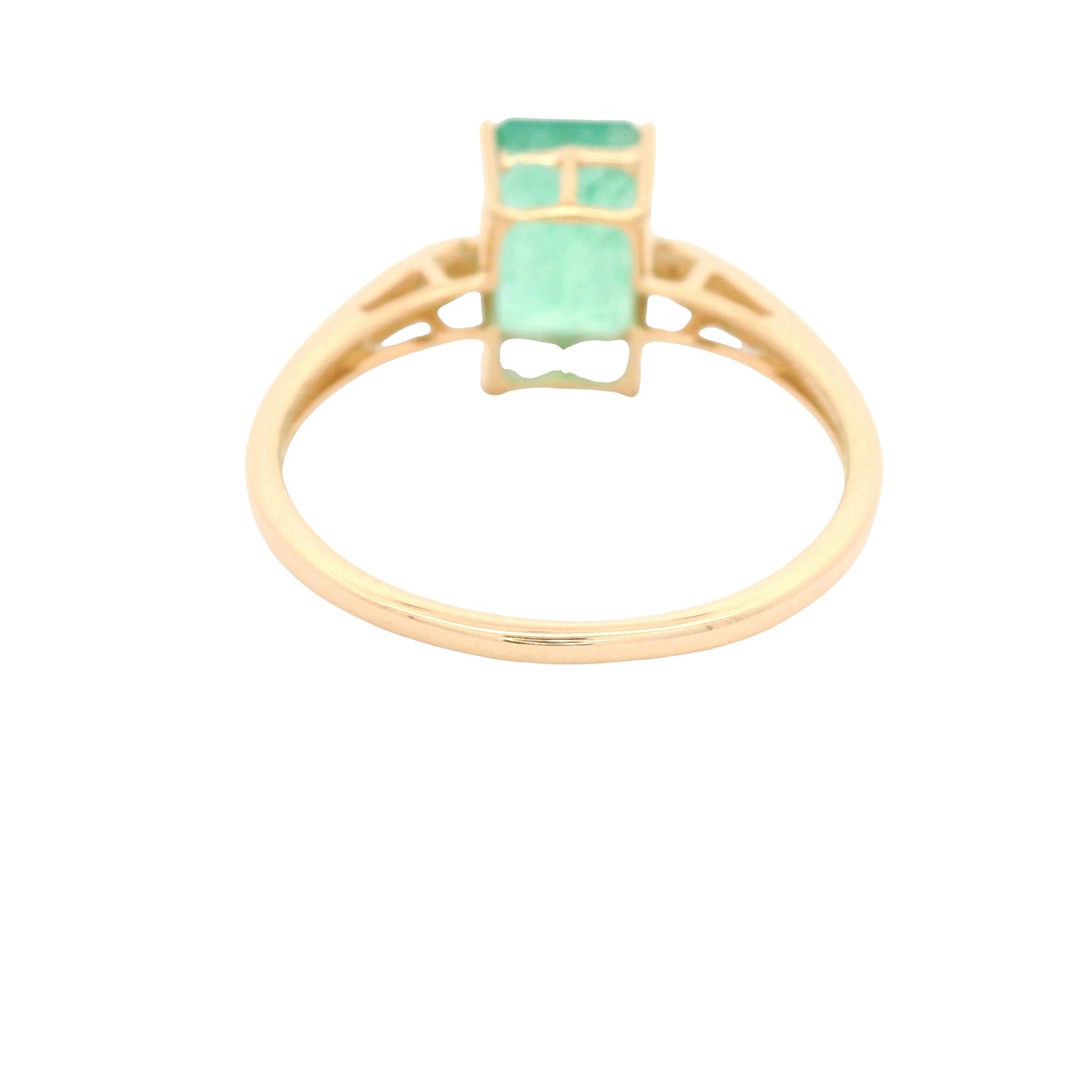 2.07 Ct Octagon Emerald 14K Gold Ring