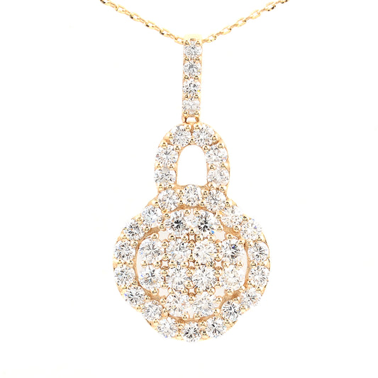 1.97 Carats Lab Grown Diamond 14K Gold Pendant