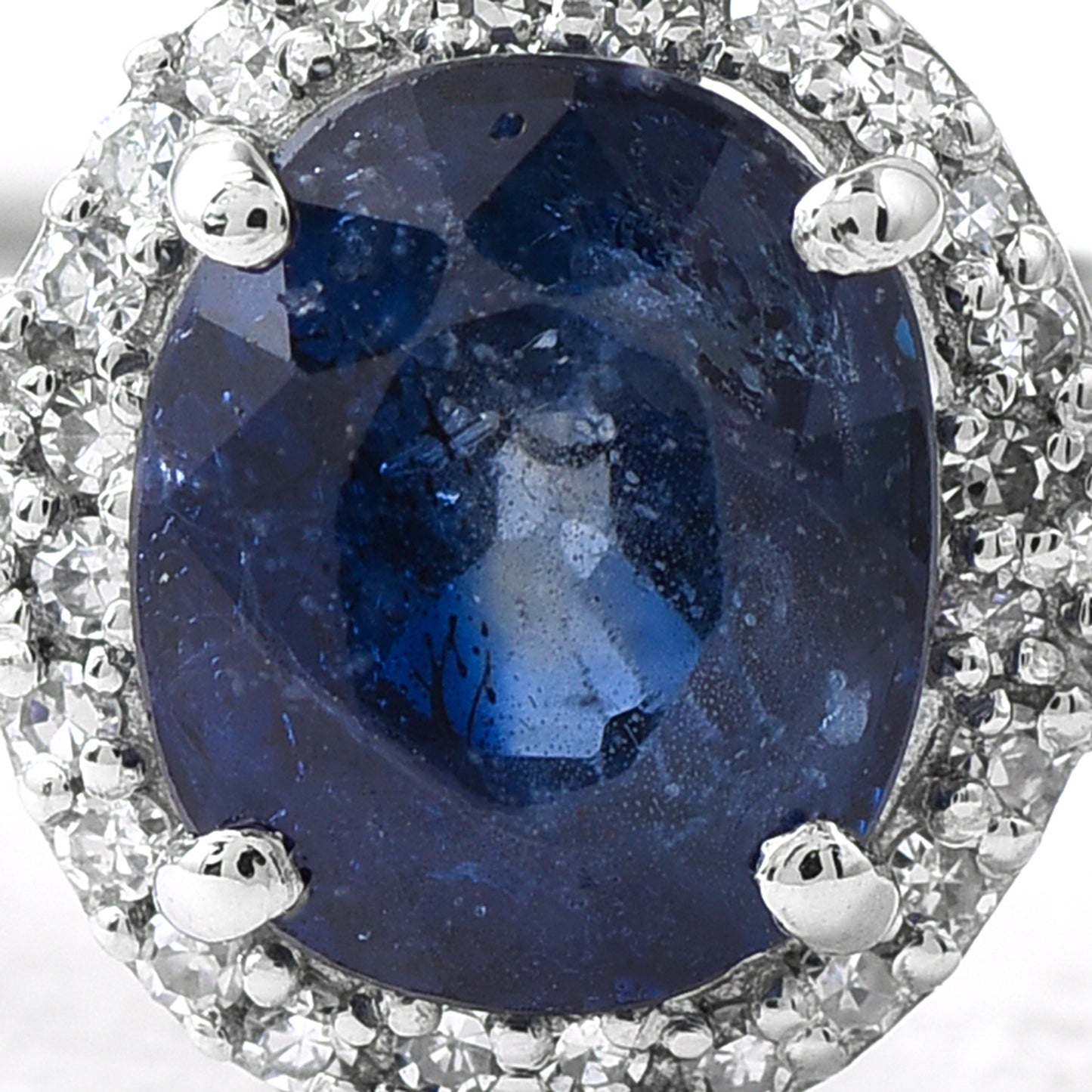 1.79 Ct Oval Sapphire 950 Platinum Ring