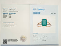 1.93 Ct Octagon Step Cut Natural Emerald 14K Gold Ring
