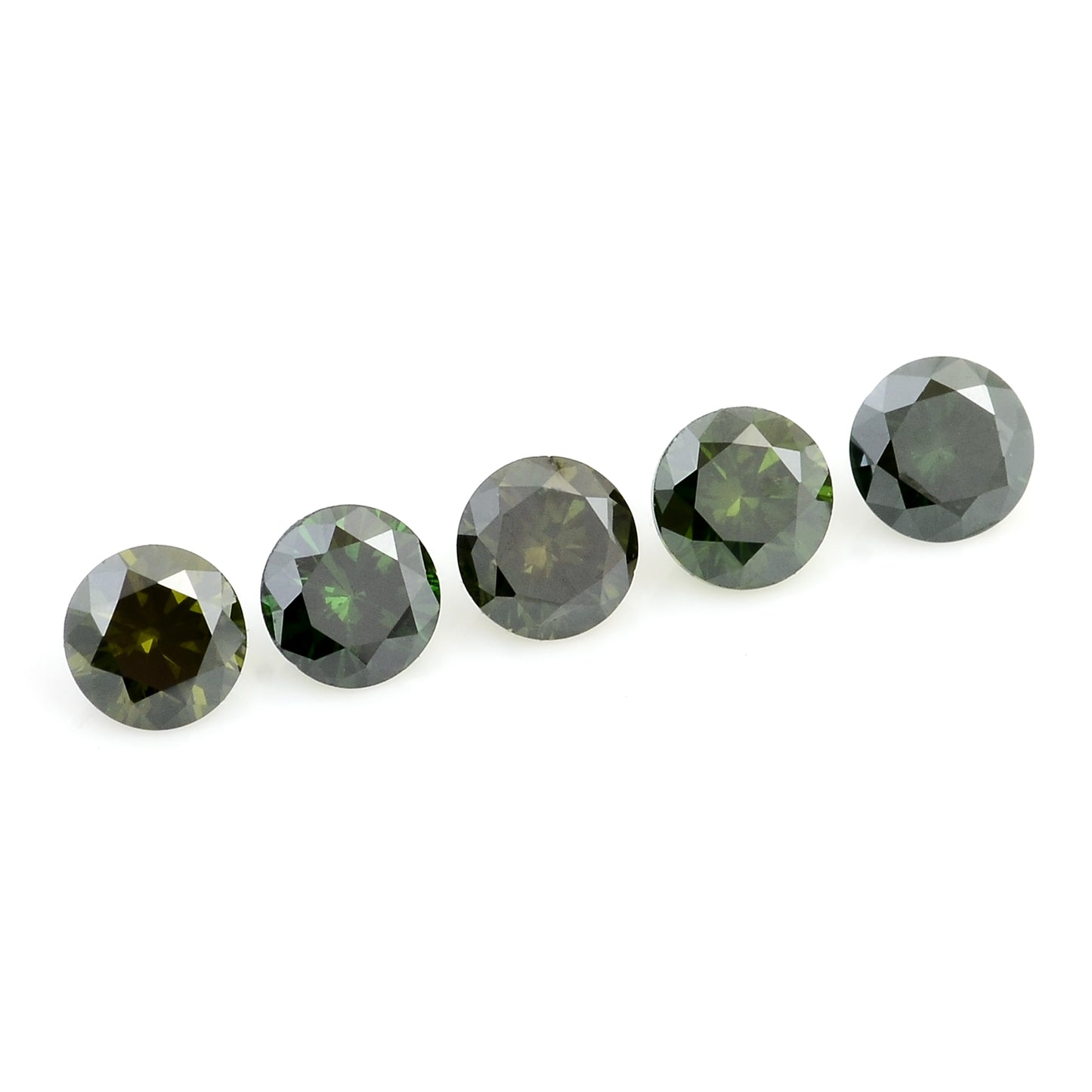 0.65 Green Diamond Round Loose Gemstone