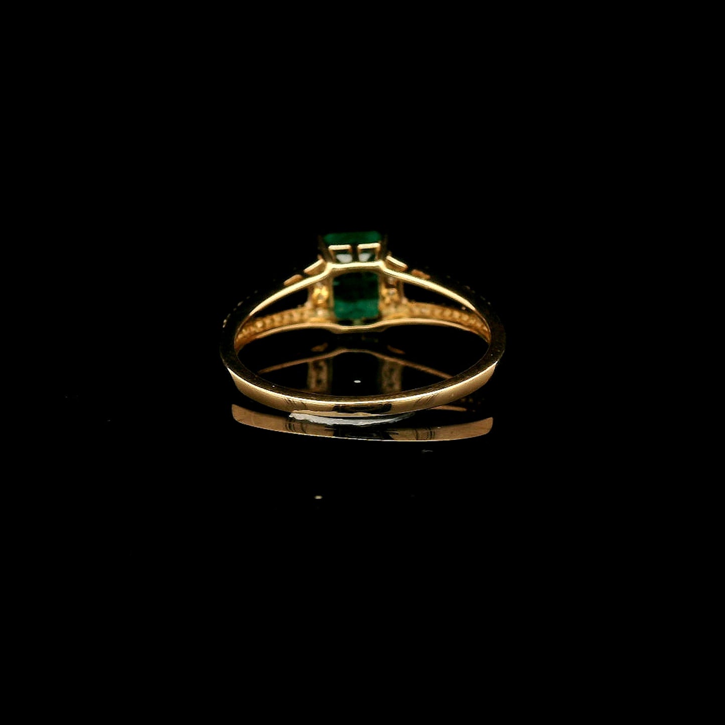 1.25 Ct Octagon Step Cut Natural Emerald 14K Gold Ring