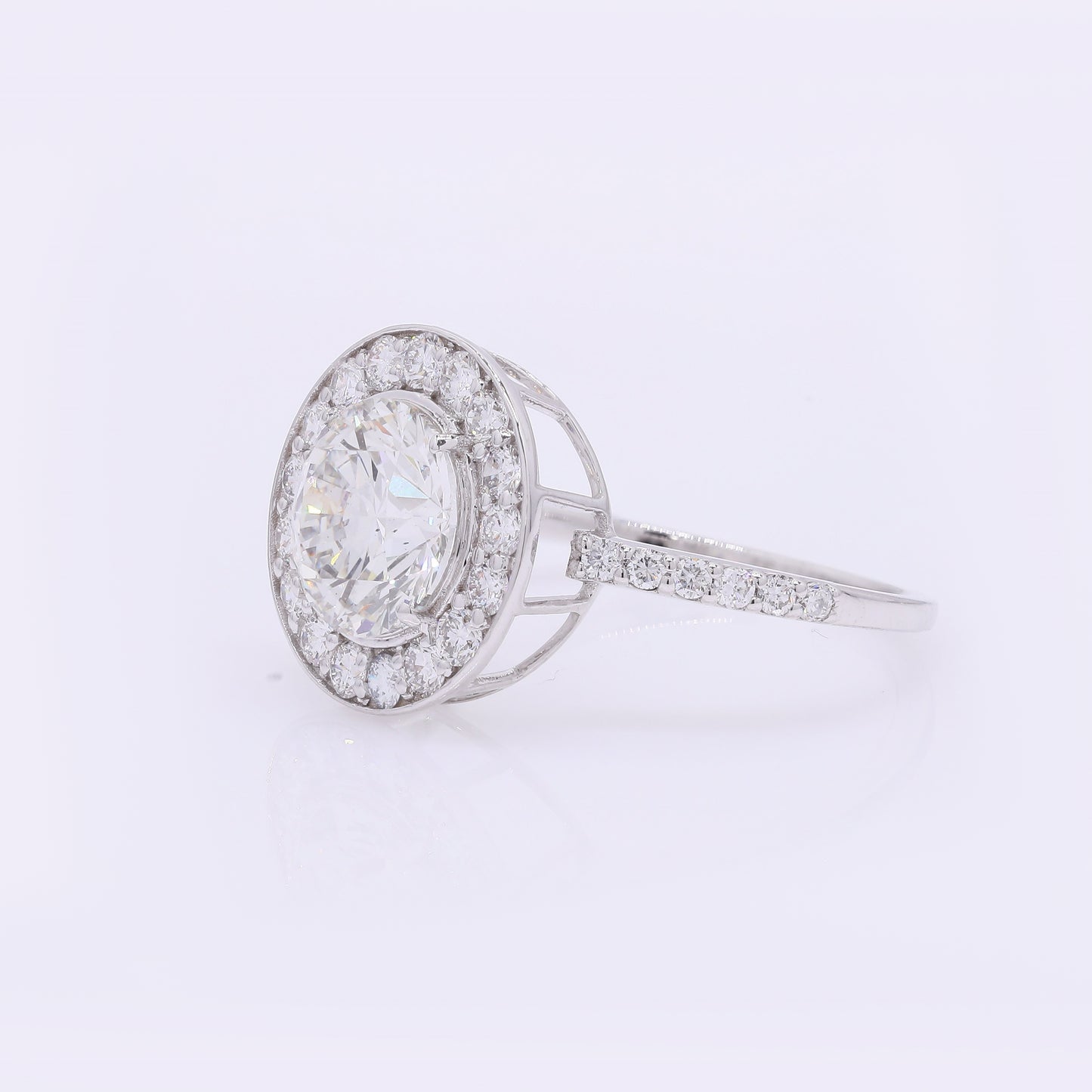 2.71 Carats Lab Grown Diamond 14K Gold Ring
