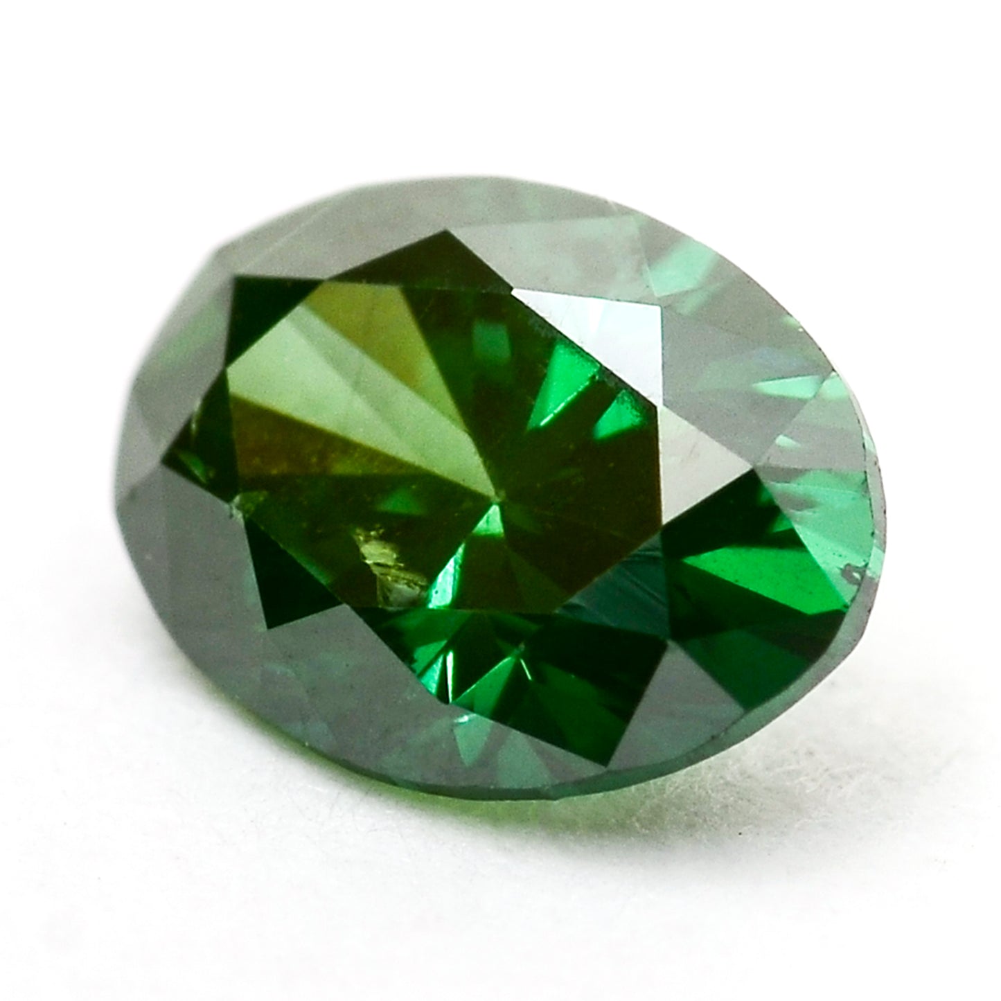 0.35 Green Diamond Oval Loose Diamond