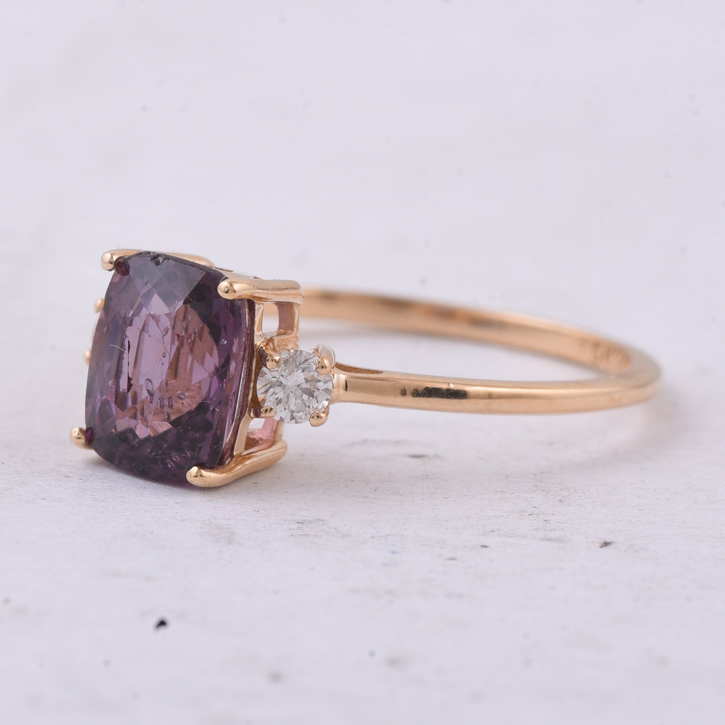 1.64 Ct Cushion Natural Spinel 14K Gold Ring