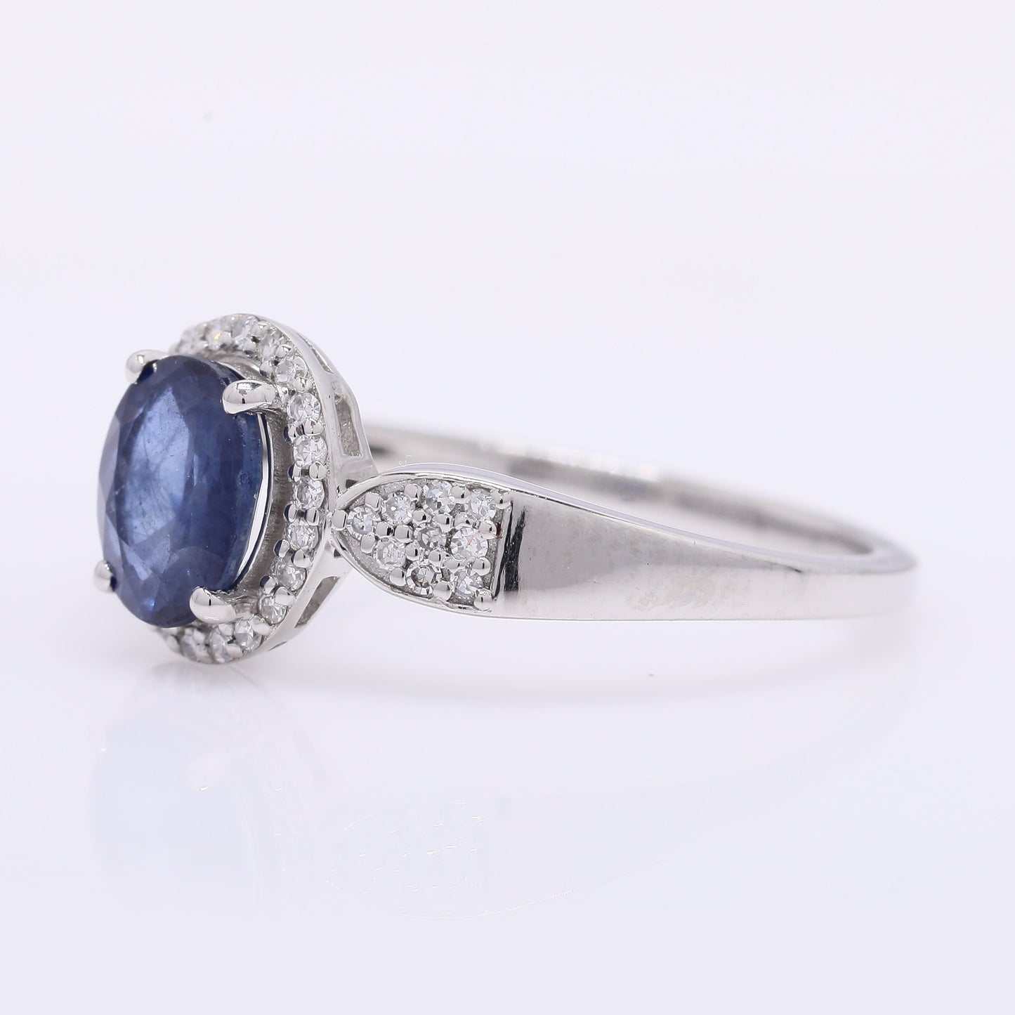 1.16 Ct Oval Mixed Cut Natural Sapphire 950 Platinum Ring