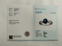 1.91 Ct Oval Mixed Cut Natural Sapphire 950 Platinum Ring