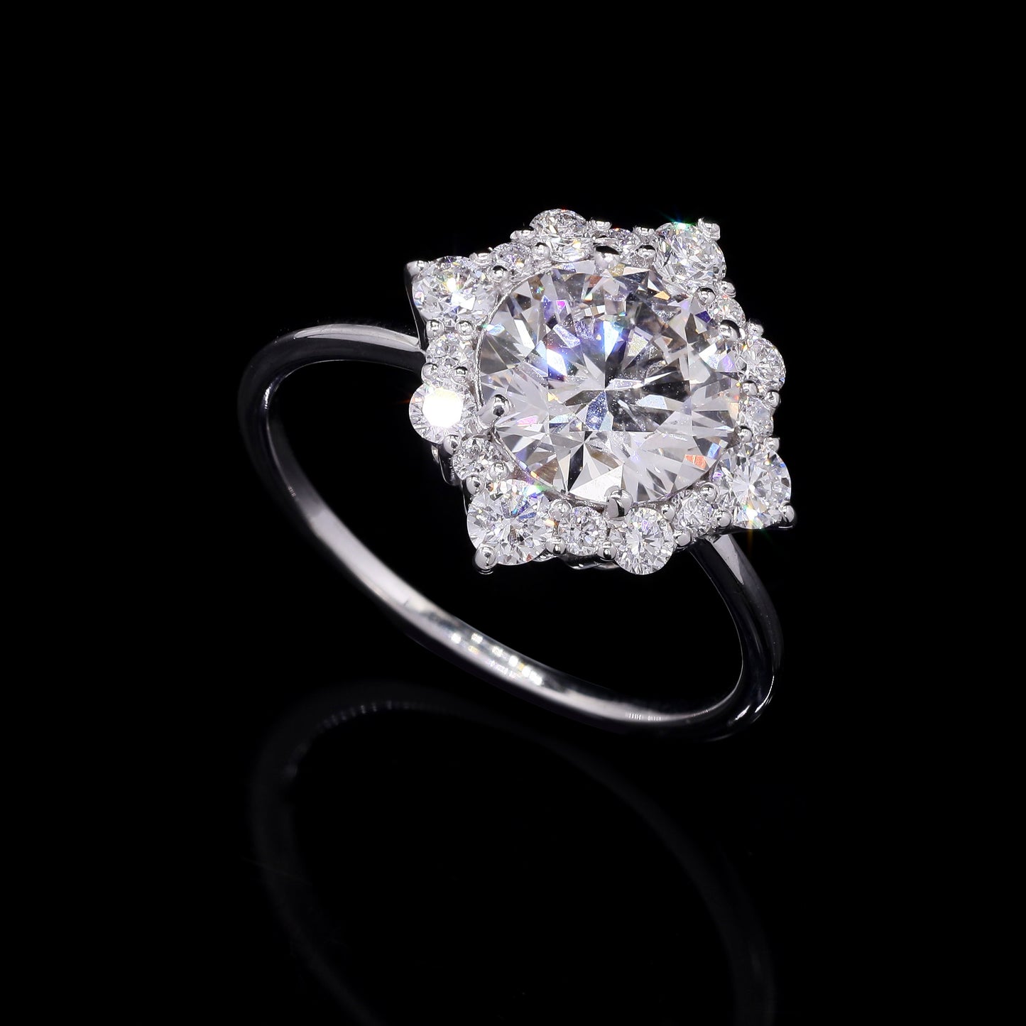 2.75 Carats Lab Grown Diamond 14K Gold Ring