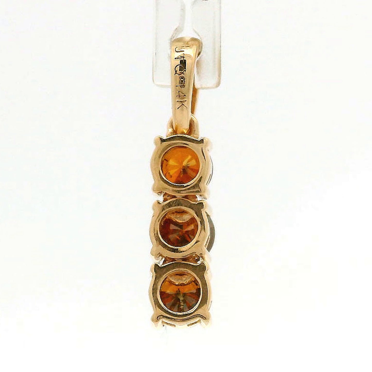 0.56 Ct Round Red Diamond 14K Gold Pendant