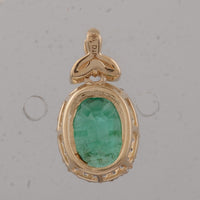 1.47 Ct Oval Emerald 9K Gold Pendant