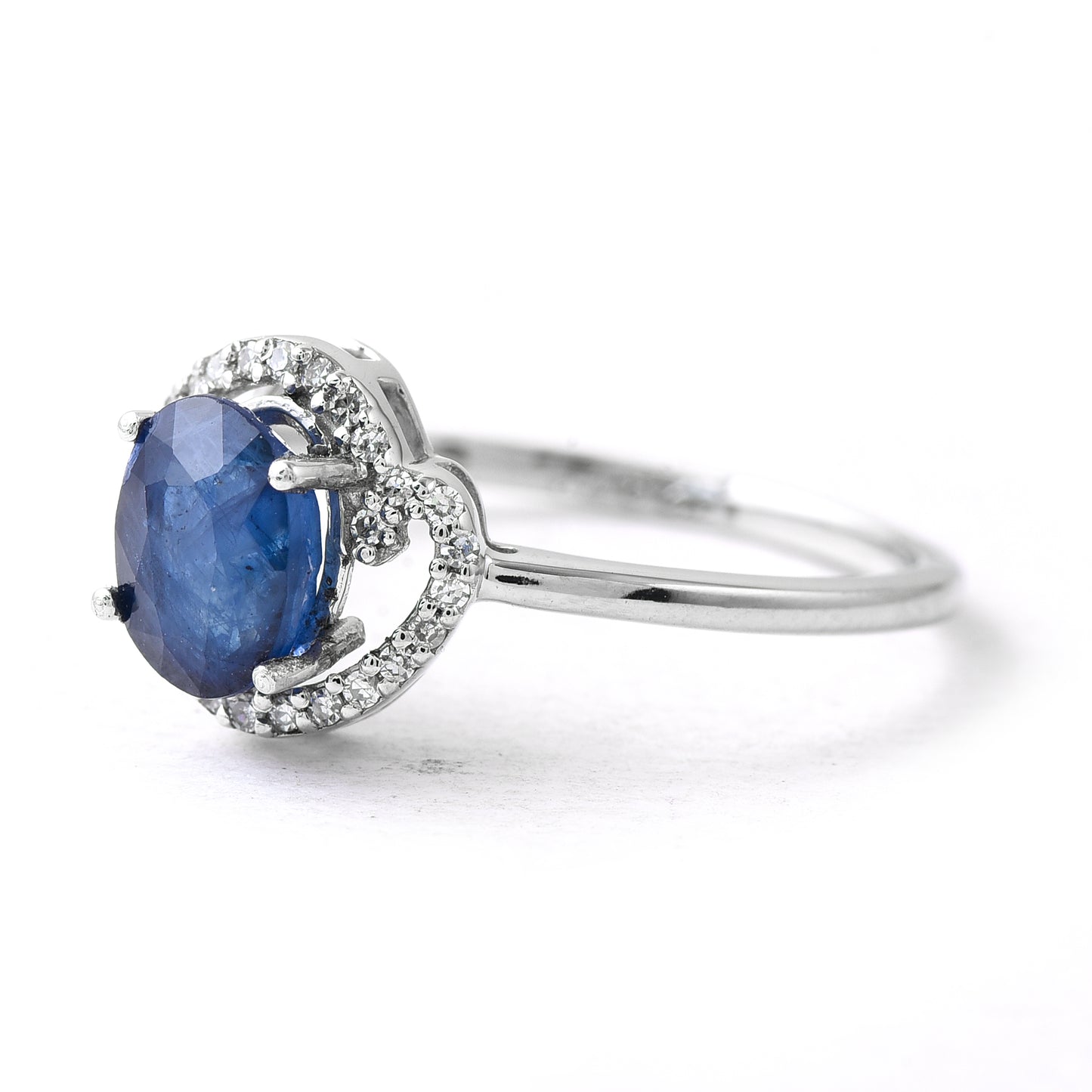 1.57 Ct Oval Sapphire 950 Platinum Ring