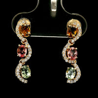 1.23 Ct Oval Tourmaline 14K Gold Earrings