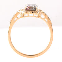 1.57 Ct Octagon Step Cut Natural Tourmaline 14K Gold Ring