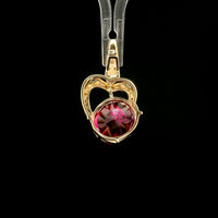 4.52 Ct Oval Mixed Cut Lab Grown Ruby 14K Gold Pendant