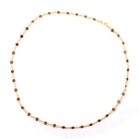 12.06 Ct Round Garnet 925 Sterling Silver Necklace