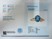 1.69 Ct Oval Natural Aquamarine 14K Gold Ring