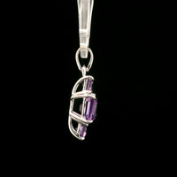 3.29 Ct Octagon Amethyst 925 Sterling Silver Pendant