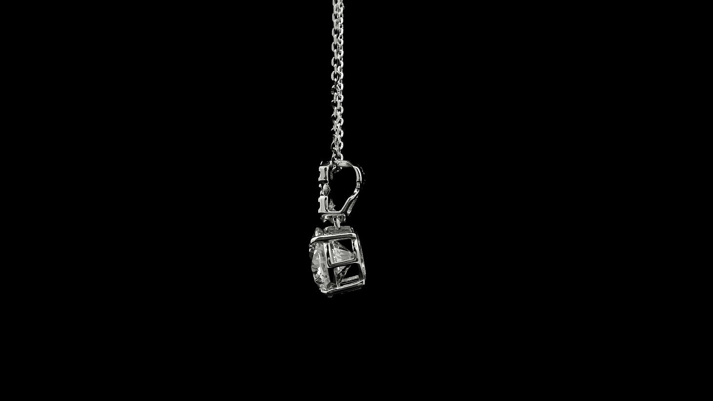 1.82 Ct Round Lab Grown Diamond 14K Gold Pendant