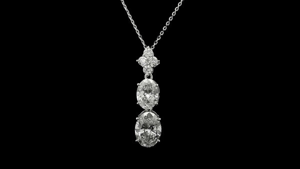 3.30 Carats Lab Grown Diamond 14K Gold Pendant
