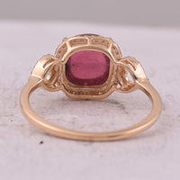 3.18 Ct Oval Cabochon Cut Natural Tourmaline 14K Gold Ring
