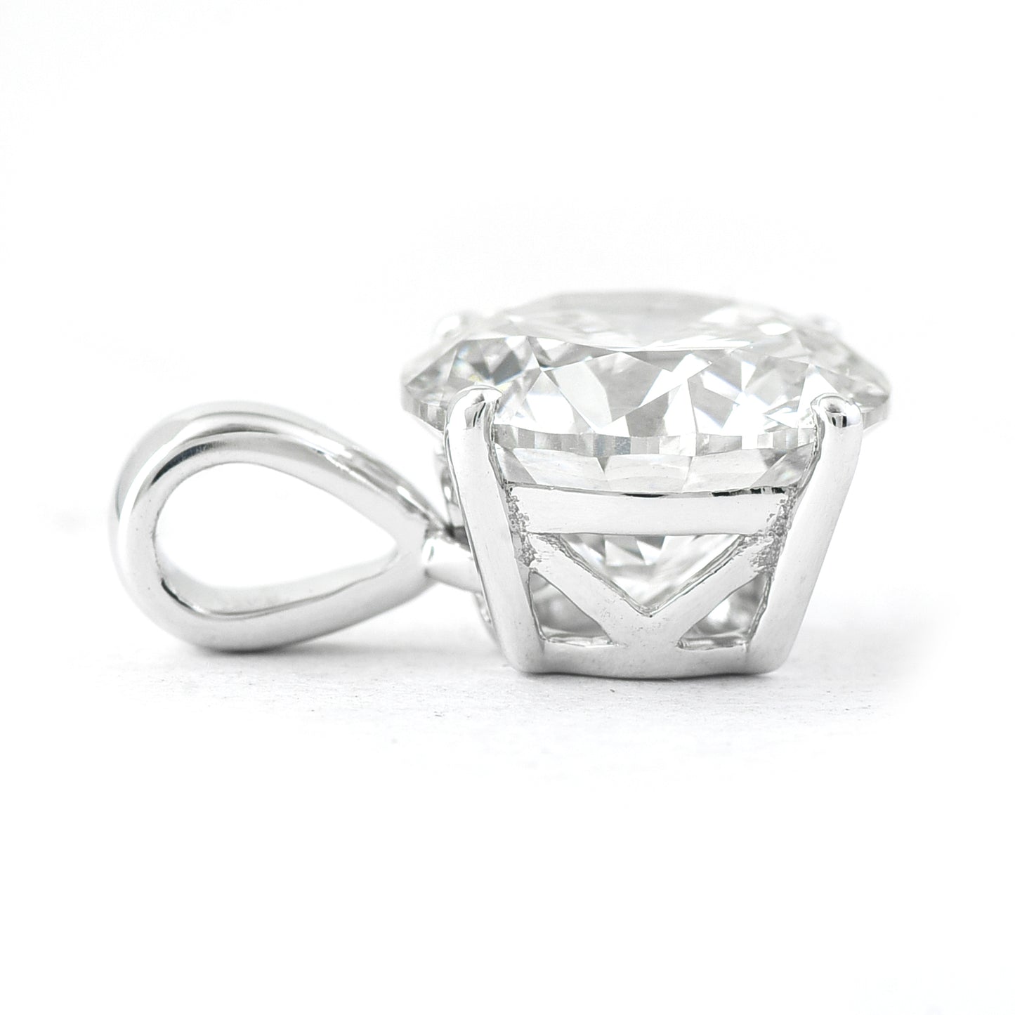 2.16 Carats Lab Grown Diamond 14K Gold Pendant