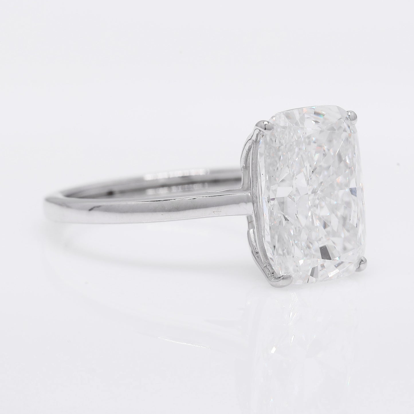 4.82 Ct Cushion Modified Brilliant Lab Grown Diamond 950 Platinum Ring