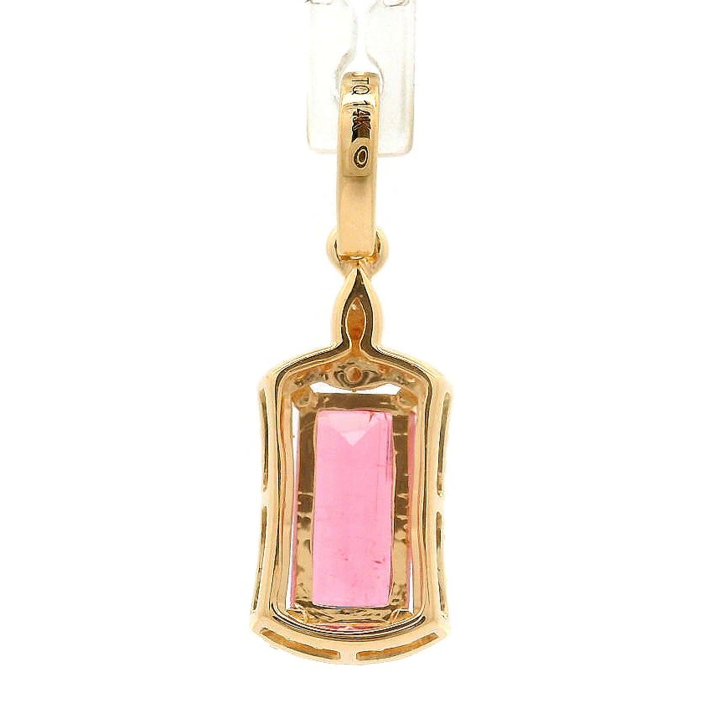 0.96 Ct Octagon Tourmaline 14K Gold Pendant
