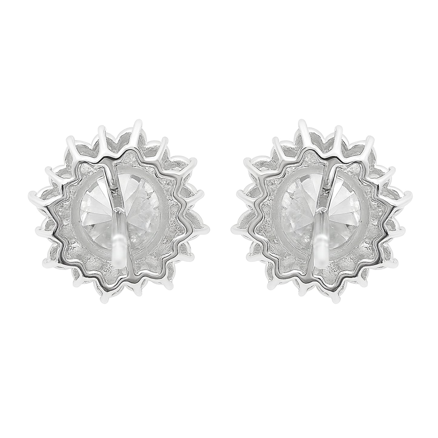 4.34 Carats Lab Grown Diamond 14K Gold Earrings