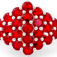 3.02 Ct Round Created Ruby 925 Sterling Silver Ring