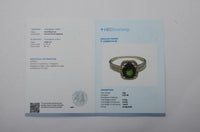 1.82 Ct Oval Mixed Cut Natural Green Sapphire 14K Gold Ring