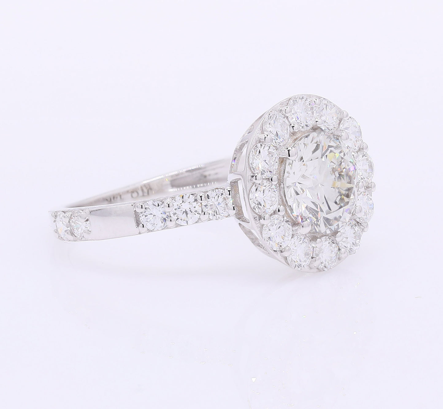 2.06 Carats Lab Grown Diamond 14K Gold Ring