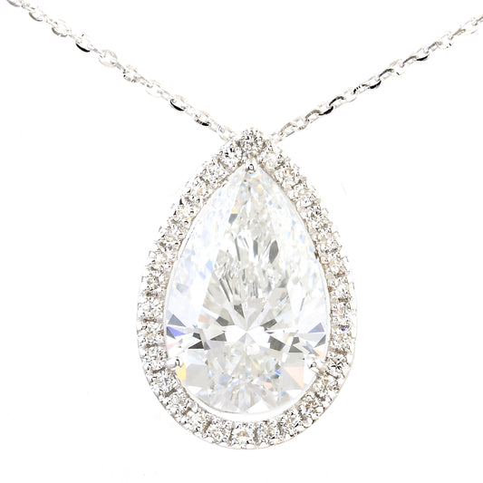 4.75 Carats Lab Grown Diamond 14K Gold Pendant